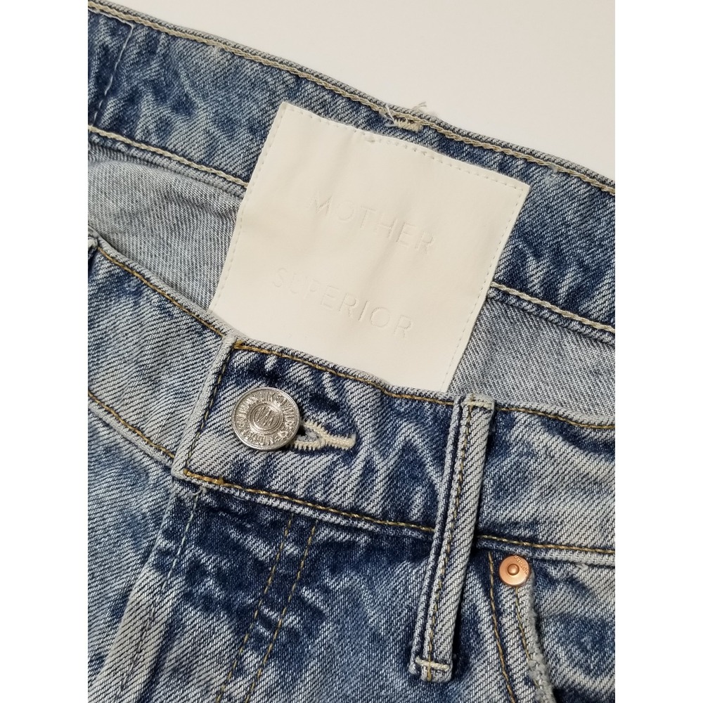 MOTHER Denim Trickster Short Fray Win Some Lose Some Light Wash Size 27 $248 - Picture 12 of 16